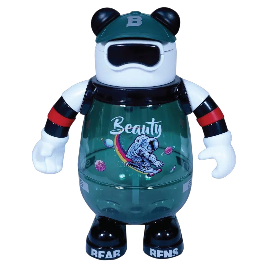 Cute Bear Water Bottle 700ml BPA Free Leakproof Kids Straw Bottle Premium